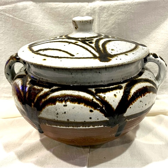 Cambridge Wood-Fired Pottery Other - Vintage Handmade Wood-fired Large Bean Pot